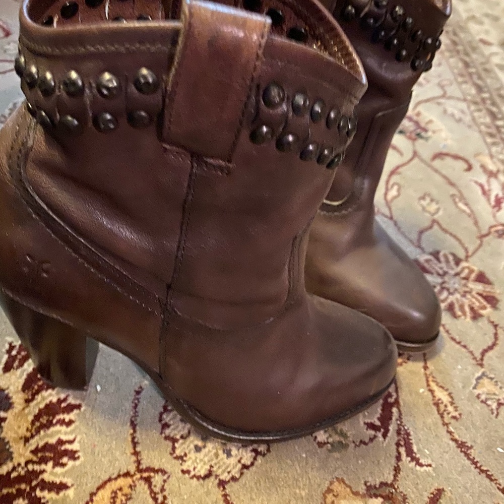 Frye Boots short with studs Size 8. Hardly worn